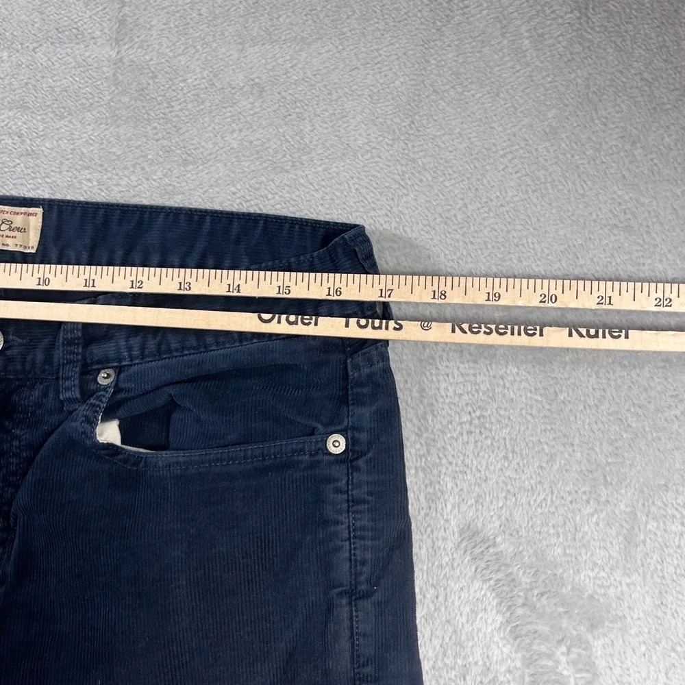 J.Crew 484 Slim Fit Corduroy Pants Mens 32x30 Navy Blue 5-Pocket Trousers